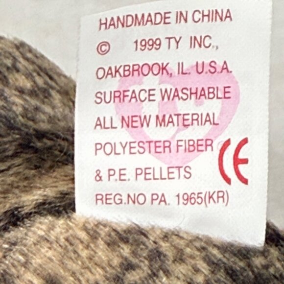 Ty Beanie Babies Slowpoke Sloth Plush Toy w/All Tags and Heart Protector (1999) - Picture 8 of 9